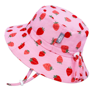 Jan & Jul Aqua Dry Bucket Hat, Pink Strawberry