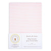Burts Bees Fitted Crib Sheet, Striped Pink