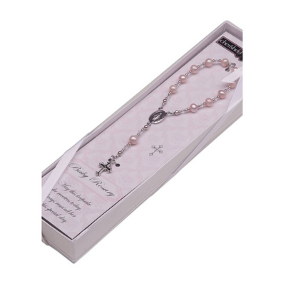 Cherished Moments Sterling Silver Pink Rosary