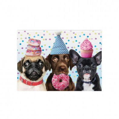Glitter Celebrating Dogs Card