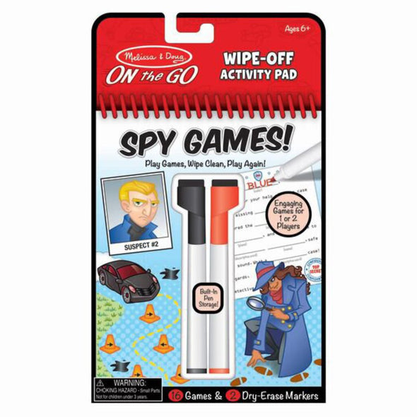 Melissa & Doug Wipe Off Activity Pad, Spy Games