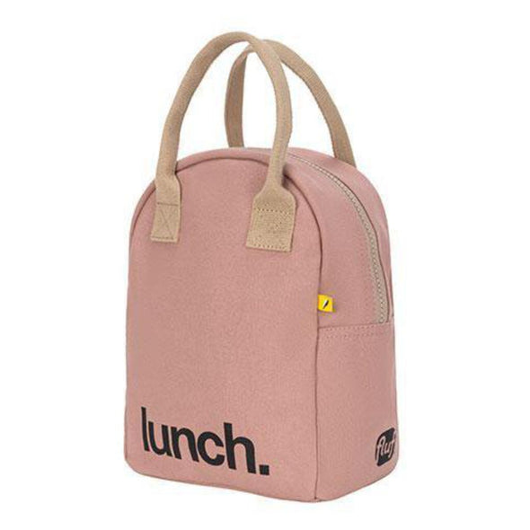 Fluf Zipper Lunch Bag, Mauve Pink