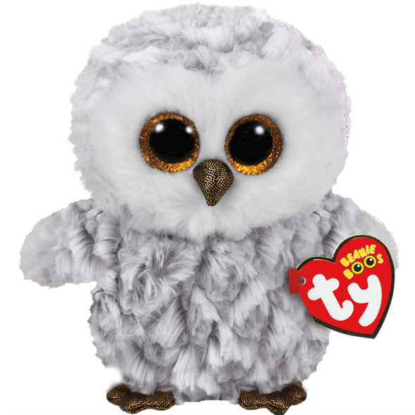 TY Beanie Boo, Owlette Medium Grey Owl