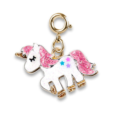 Charm It! Gold Glitter Unicorn Charm