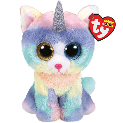 TY Beanie Boo, Heather Unicorn Cat Medium