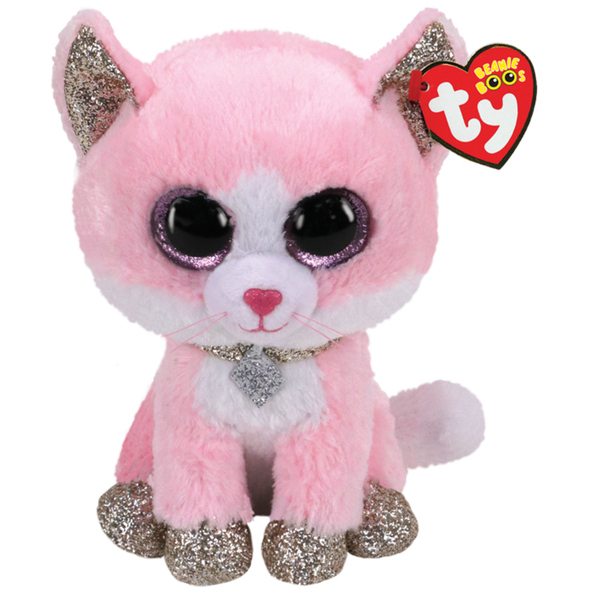 TY Beanie Boo, Fiona Medium Pink Cat