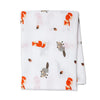 Lulujo Cotton Muslin Swaddle, Forest Friends