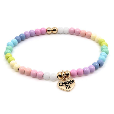 Charm It! Pastel Bead Stretch Bracelet