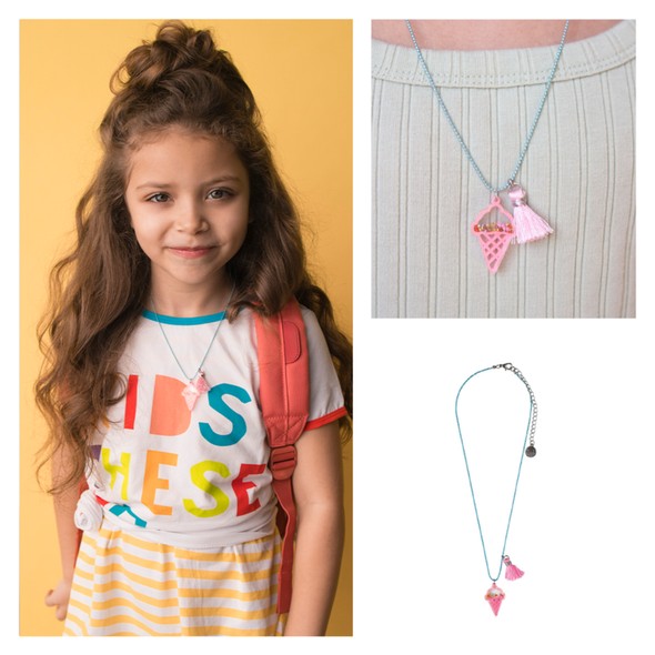 Calico Sun Charlie Necklace, Ice Cream