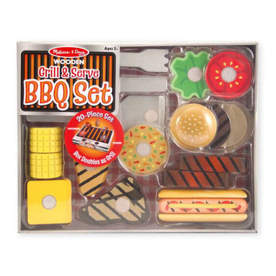 Melissa & Doug Wooden Grill & Serve BBQ Set