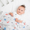 Lulujo Cotton Muslin Swaddle, Hockey