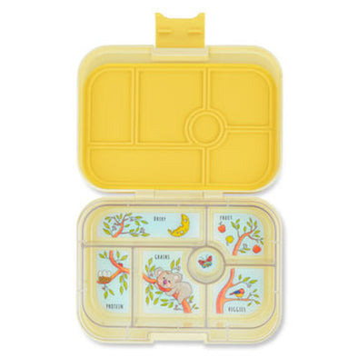 Yumbox Original 6 Compartment Sunburst Yellow with Koala Tray