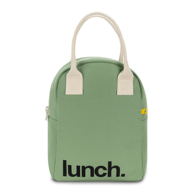 Fluf Zipper Lunch Bag. Lunch Moss