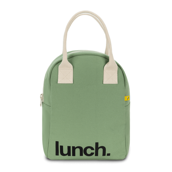 Fluf Zipper Lunch Bag. Lunch Moss