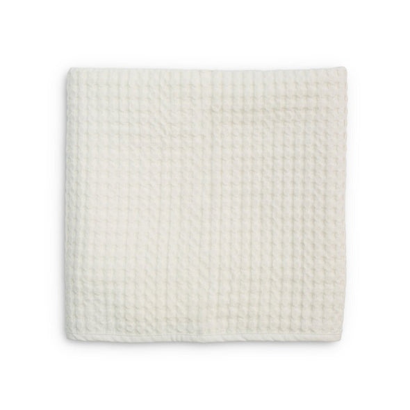 Lulujo Boho Waffle Blanket, Cream Vanilla