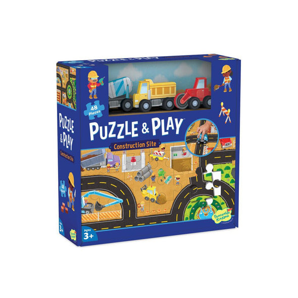 Peaceable Kingdom Puzzle & Play Construction Site