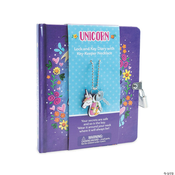 Peaceable Kingdom Unicorn Diary with Key Keeper Necklace