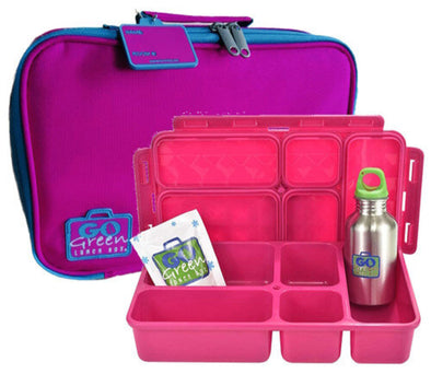 Go Green Leak-Proof Lunchbox Set, Pretty n' Pink