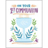 1st Communion - With Scripture Religious Greeting Card