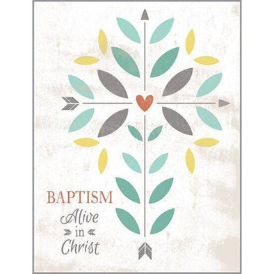 Vines & Hearts Cross- With Scripture Baptism Card