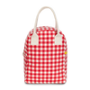 Fluf Zipper Lunch Bag, Gingham Red