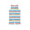 Burts Bees Romper, Watercolour Rainbow Stripe