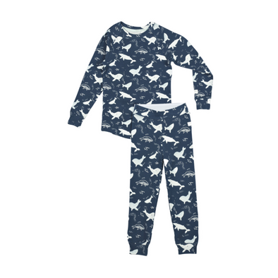 Loulou Lollipop 2-pc Pajama Set, Whales