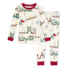 Burts Bees Tee & Pant PJ Set, Santa`s Sleigh