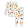 Burts Bees Tee & Pant PJ Set, Autumn Wagons