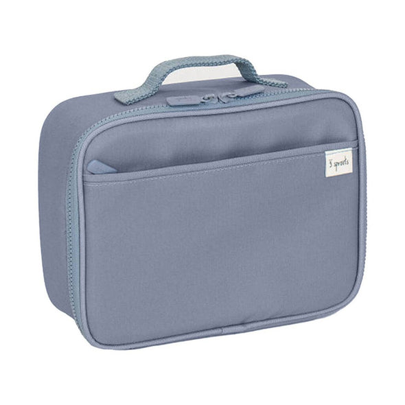 3 Sprouts Fabric Lunch Bag, Blue