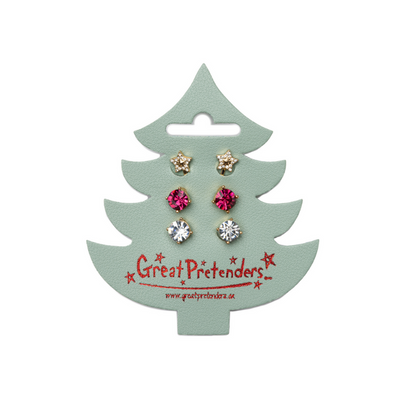 Great Pretenders Holiday Tree Clip On Earrings
