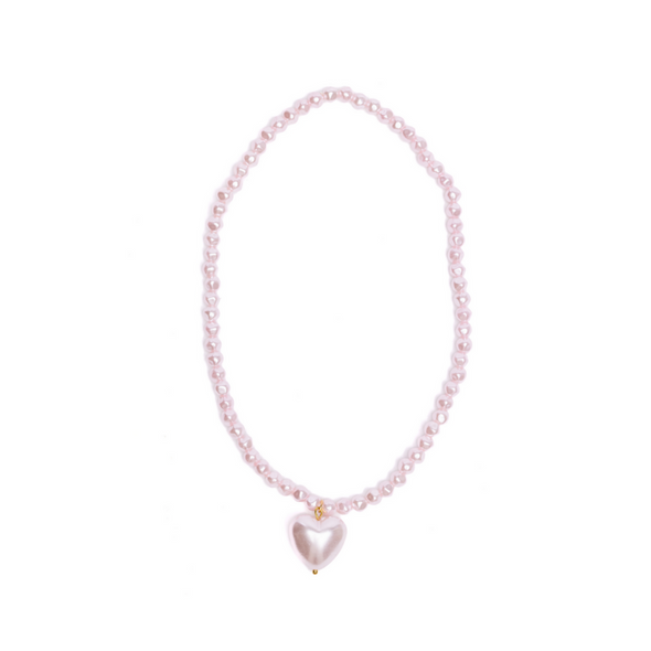 Great Pretenders Pink Pearl Heart Necklace