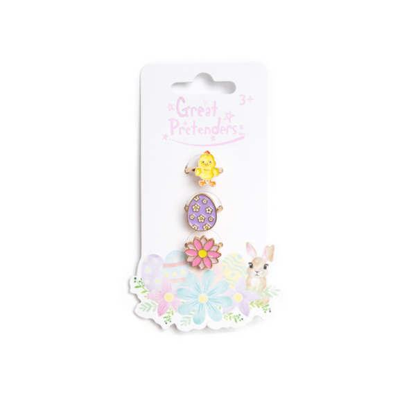 Great Pretenders Easter Eggs Rings Set 3pc