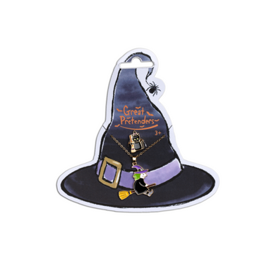 Great Pretenders Witch Necklace w Black Cat Ring