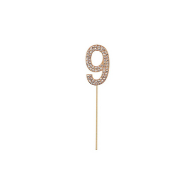 Great Pretenders Rhinestone Cake Topper, Number 9