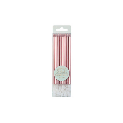 Great Pretenders Metallic Candles, Pink