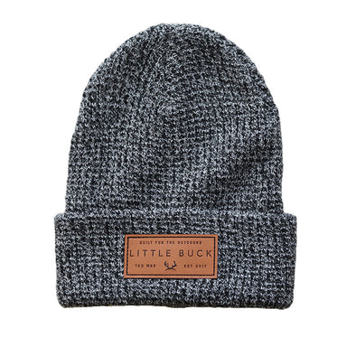 Little Buck Waffle Cabin Beanie, Salt & Pepper