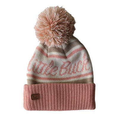 Little Buck Shop Backwoods Pom Toque, Coral Rose