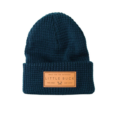 Little Buck Waffle Cabin Beanie, Navy