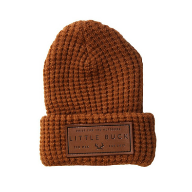 Little Buck Waffle Cabin Beanie, Rust