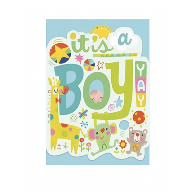 It's A Boy Die Cut Card