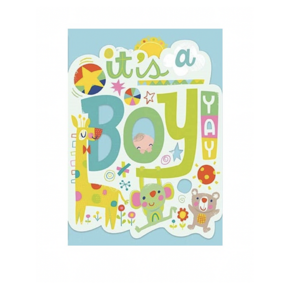 It's A Boy Die Cut Card