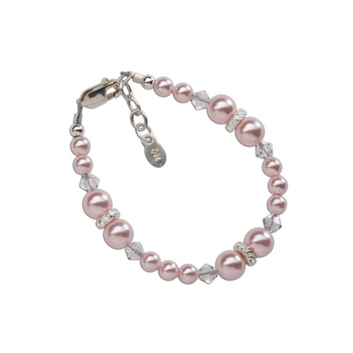 Cherished Moments Sterling Silver Sadie Pink Pearl Bracelet