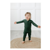 Loulou Lollipop Waffle Knit Sleeper, Spruce Green