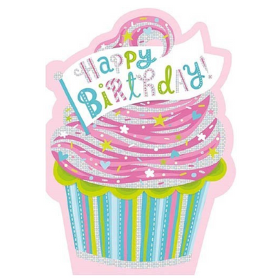 Happy Birthday Cupcake Card