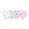 Copper Pearl Baby Bandana Bibs 4 Pack, Summer