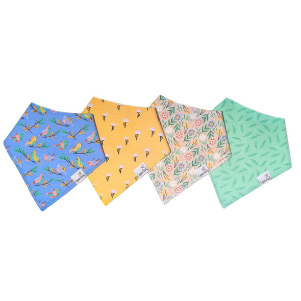 Copper Pearl Baby Bandana Bibs 4 Pack, Birdie