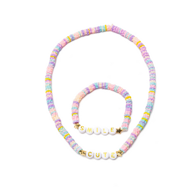 Great Pretenders Cute Smile Necklace & Bracelet Set