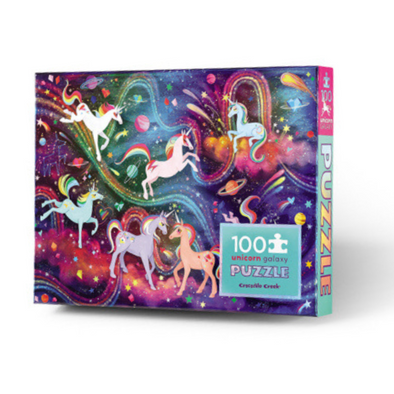 Crocodile Creek 100pc Holographic Puzzle, Unicorn Galaxy