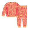 Burts Bees Crewneck & Jogger Set, Cali Woods Peach Puff